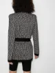 Balmain Cardigan com amarração e padronagem monogramada