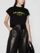 Image 2 of Balmain logo-print cropped T-shirt