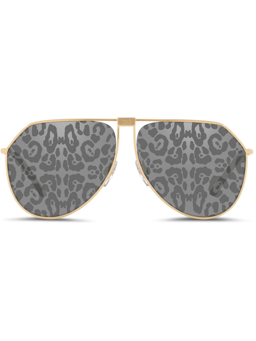 фото Dolce & gabbana eyewear солнцезащитные очки slim с леопардовым принтом