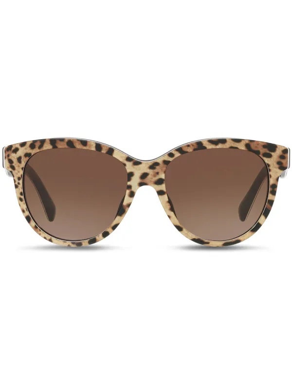 spectrum blauwe vinvis Franje Dolce & Gabbana Eyewear leopard-print cat-eye Sunglasses - Farfetch