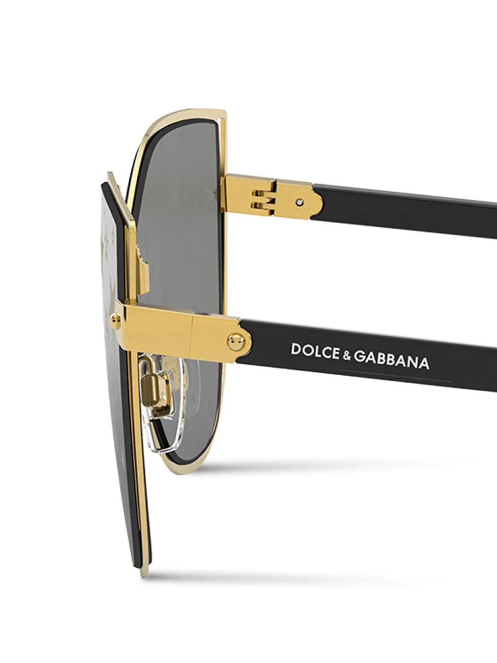 фото Dolce & gabbana eyewear солнцезащитные очки с зеркальными линзами и принтом