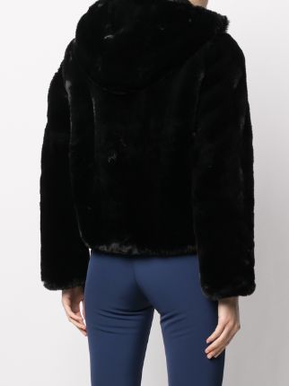 Mongie faux-fur hooded jacket展示图