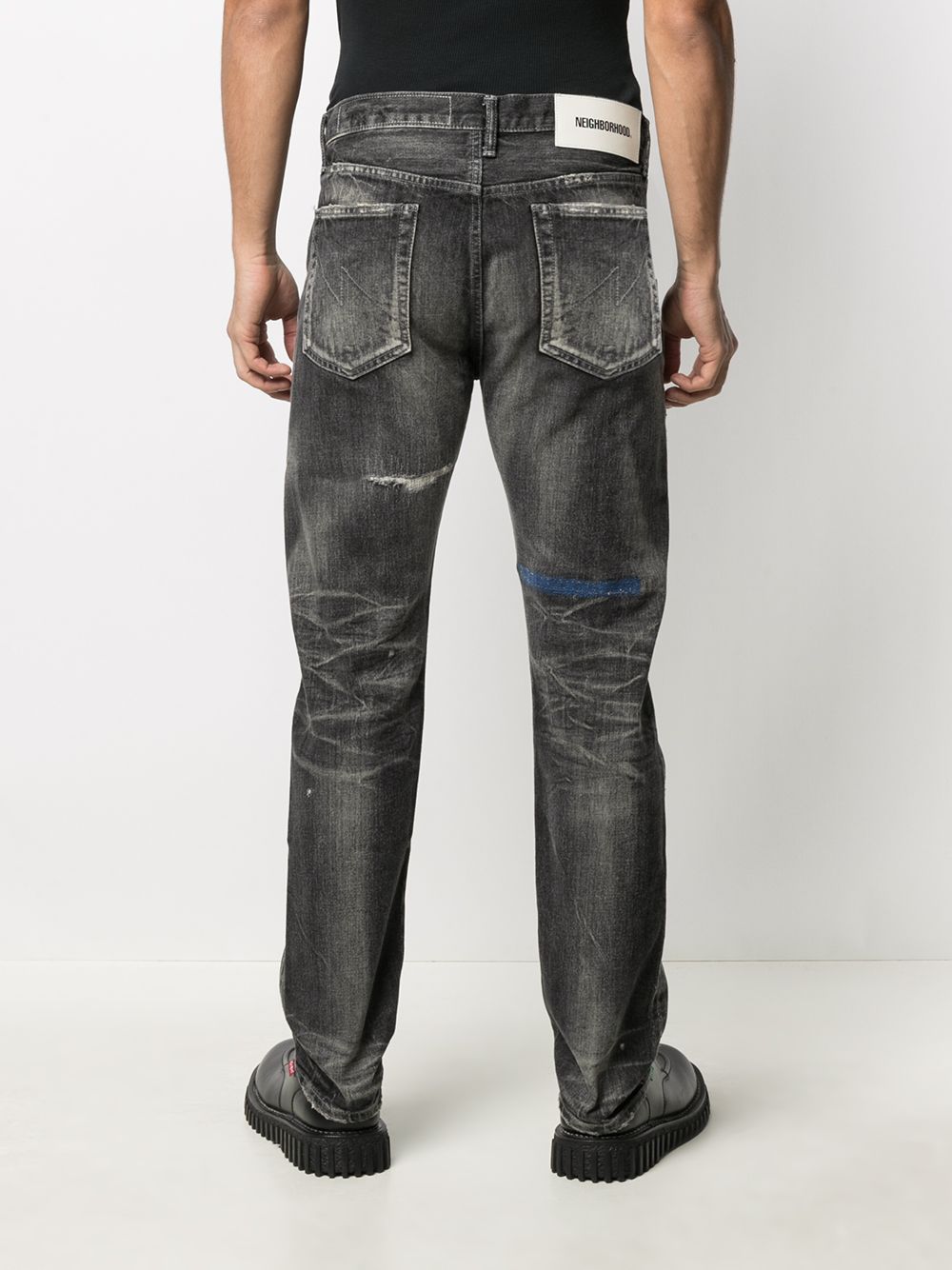фото Neighborhood прямые джинсы с эффектом потертости