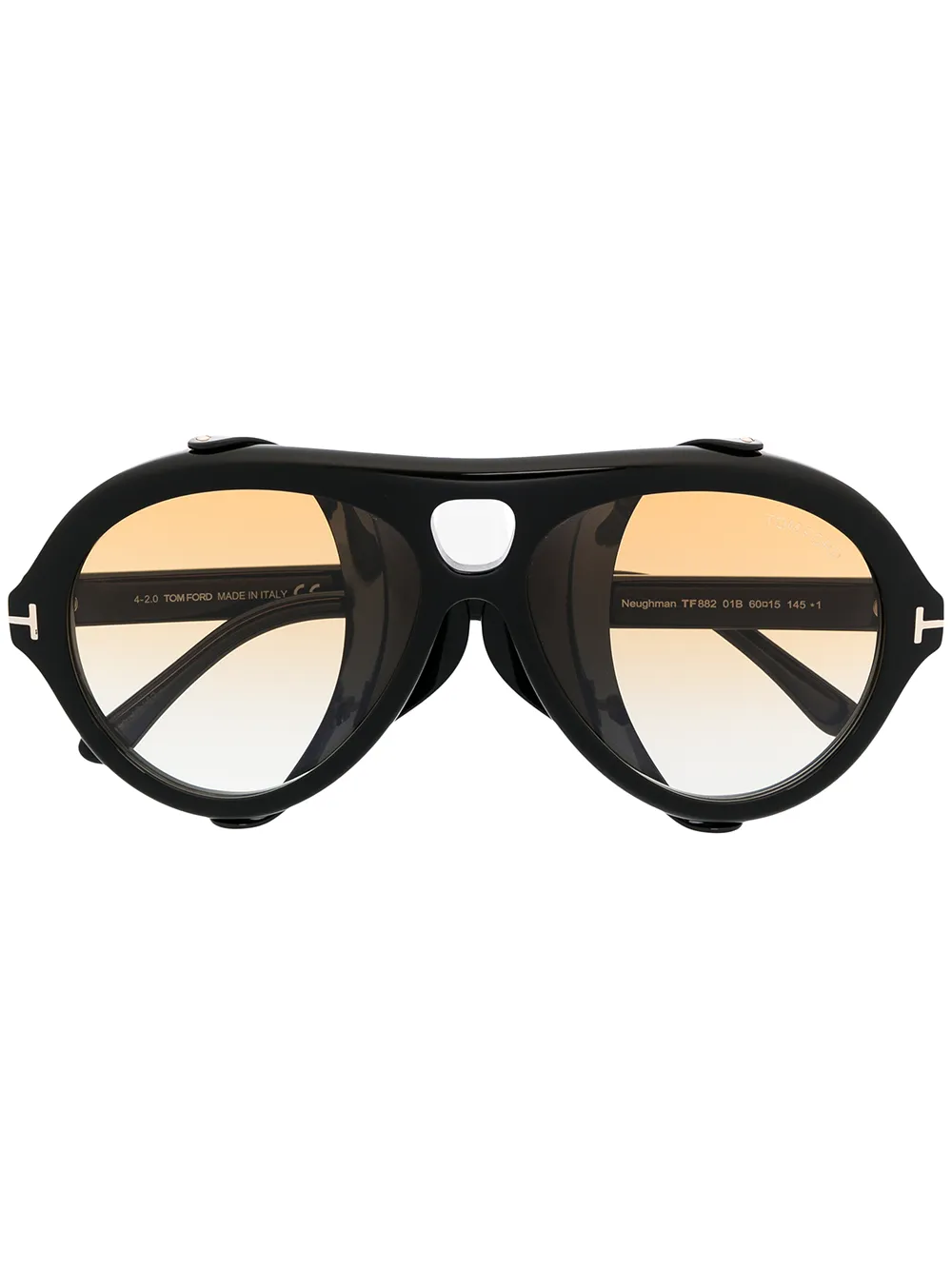 TOM FORD Eyewear logo plaque sunglasses - Black