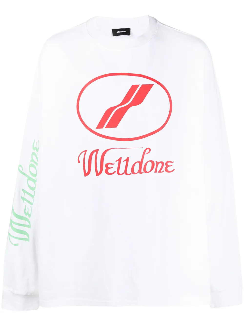 

We11done playera con logo estampado - Blanco