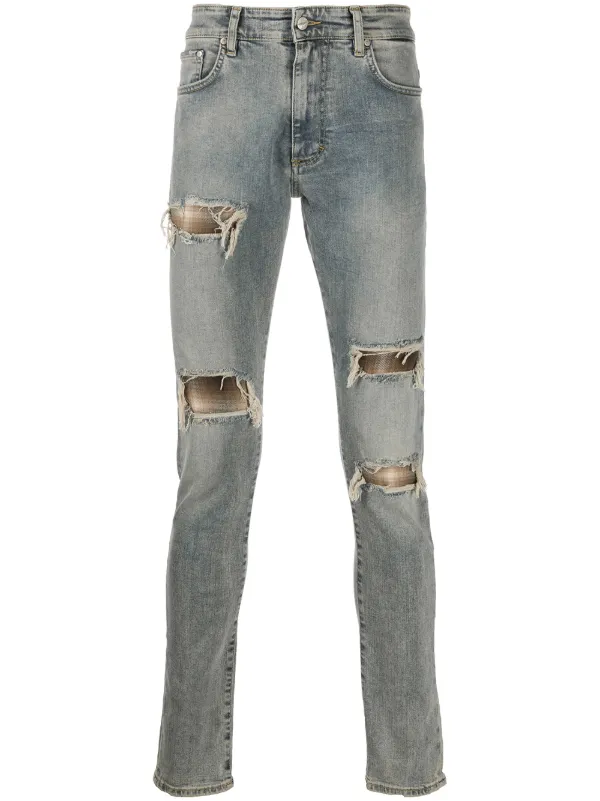 represent distressed jeans