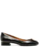 Image 1 of Tory Burch logo-plaque leather ballet shoes