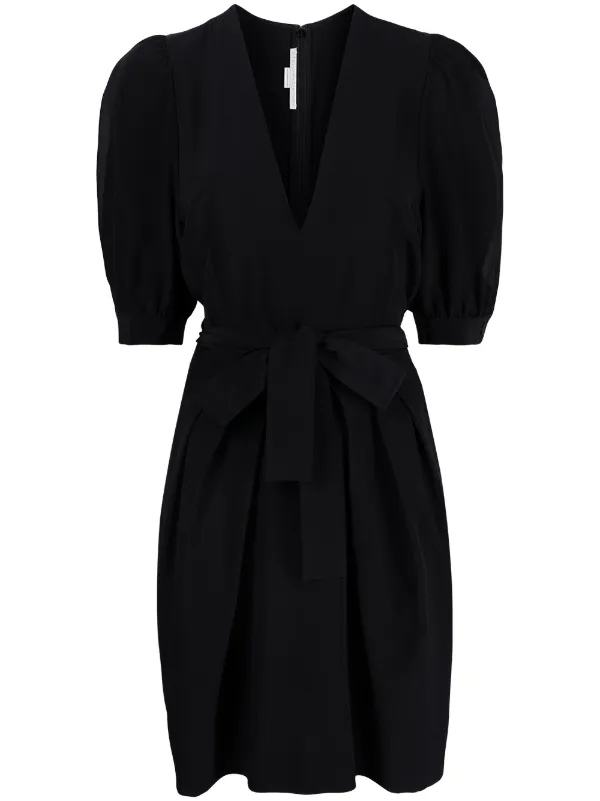 silk belted dress