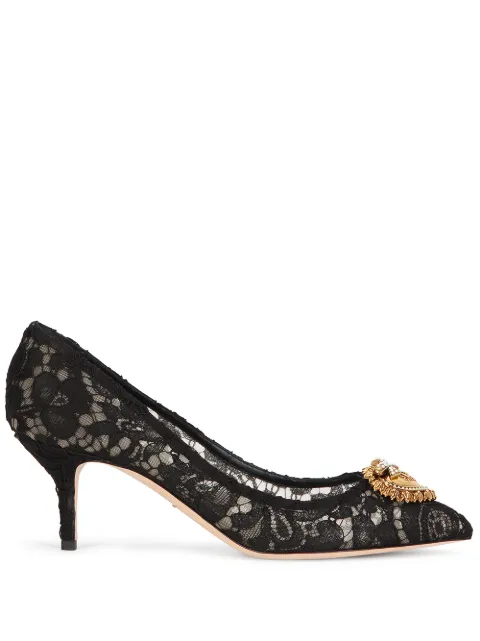 Dolce & Gabbana embellished lace pumps