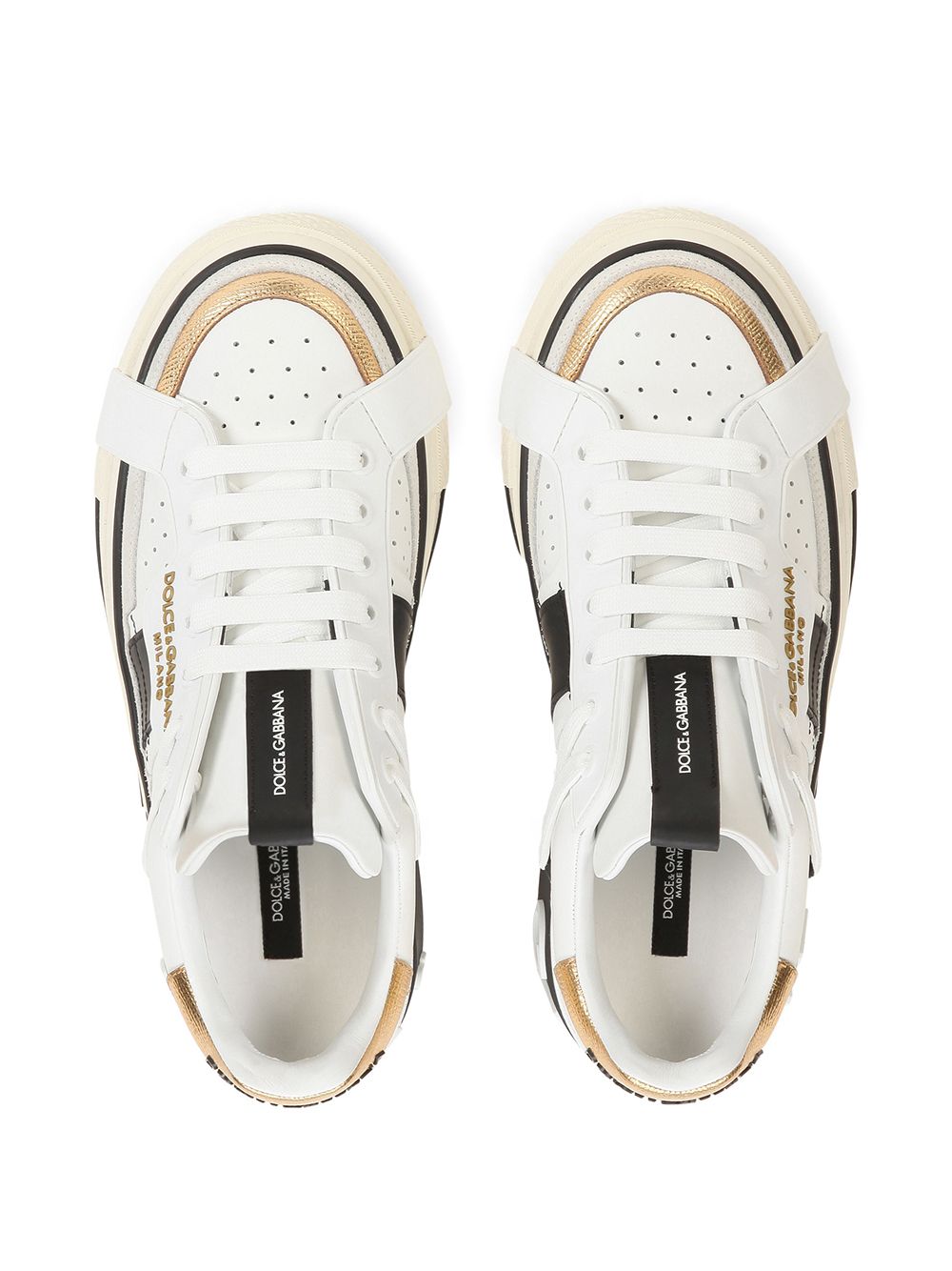 Shop Dolce & Gabbana 2.zero Custom Leather Sneakers In White