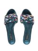 Dolce & Gabbana metallic woven mule sandals