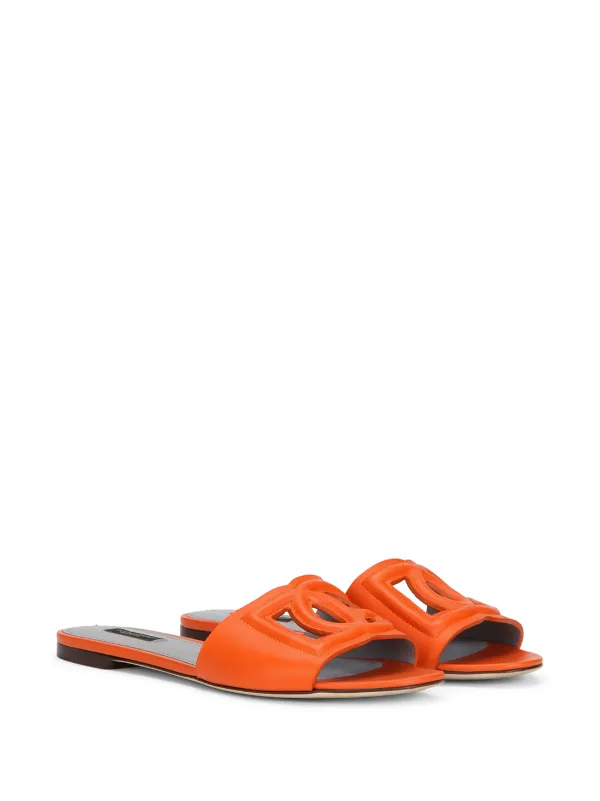 Dolce & Gabbana Sandali Slides DG Millennials In Pelle