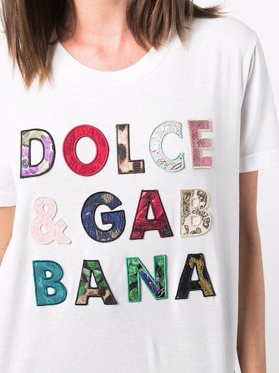 Dolce & Gabbana embroidered logo T-shirt white | MODES Dolce & Gabbana embroidered logo T-shirt white | MODES