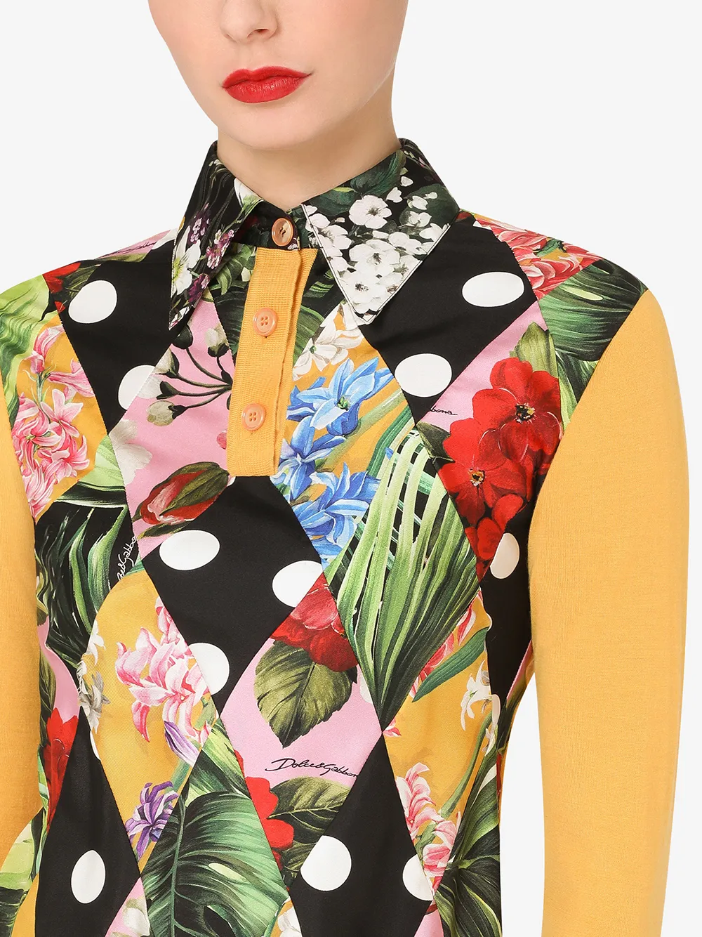фото Dolce & gabbana трикотажная рубашка поло
