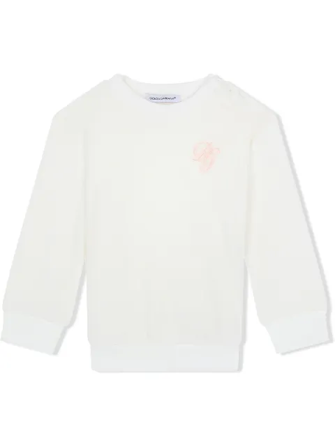 Dolce & Gabbana Kids DG-embroidered chenille sweatshirt