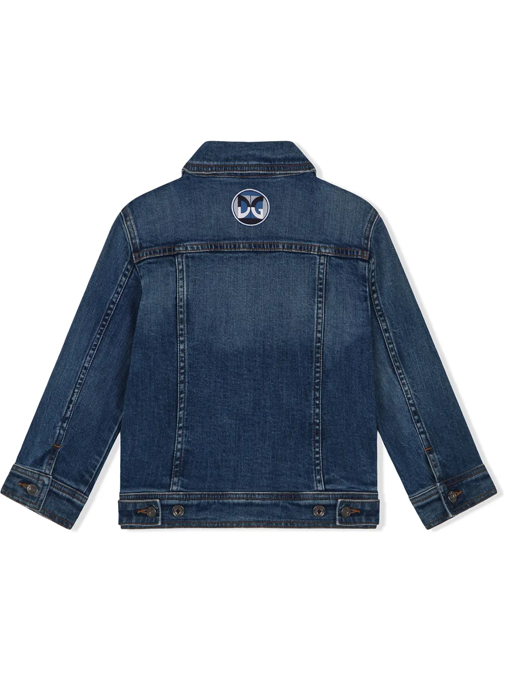 фото Dolce & gabbana kids джинсовая куртка с нашивкой-логотипом