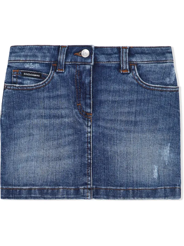 kids denim skirt