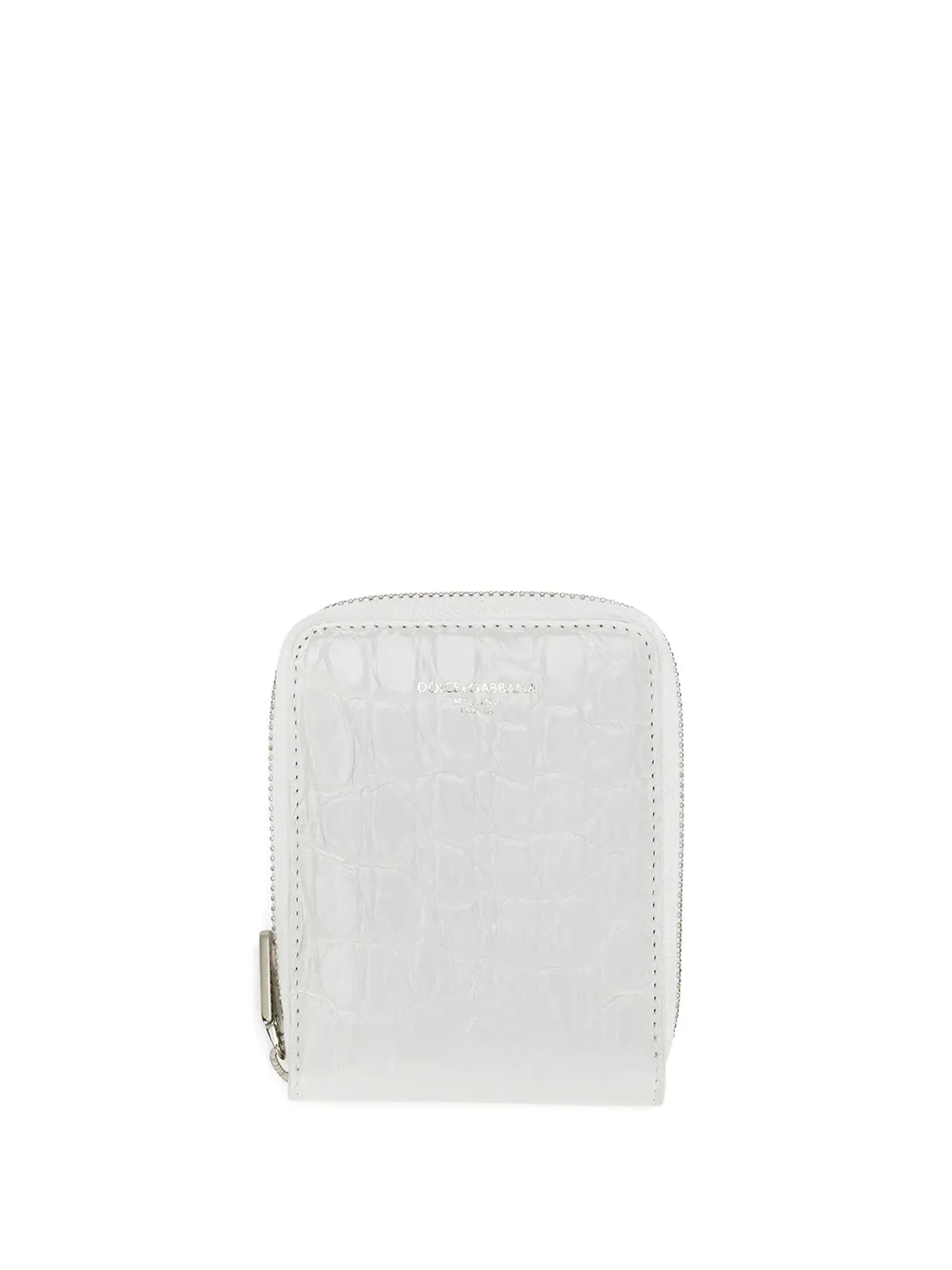 Dolce & Gabbana logo-stamp embossed leather wallet | White | Image 1