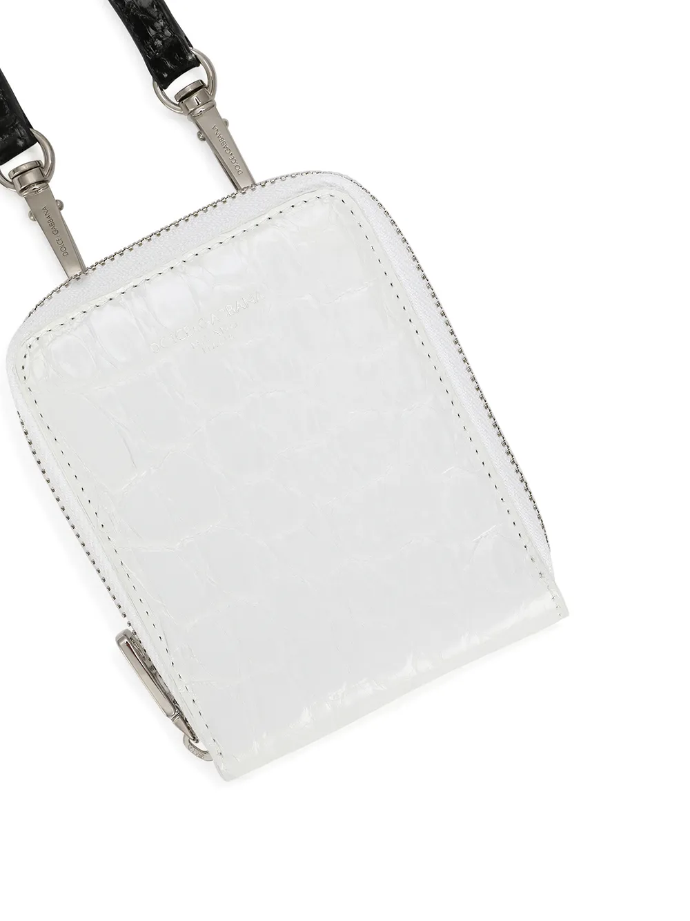 Dolce & Gabbana Logo-stamp Embossed Leather Wallet - White 