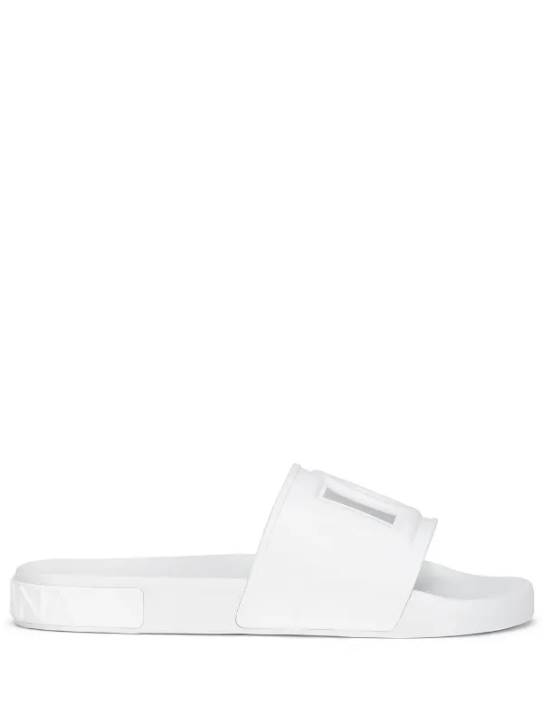 【DOLCE & GABBANA】DGカットアウトラバースライドサンダル Dolce & Gabbana DG カットアウト サンダル | ブラック