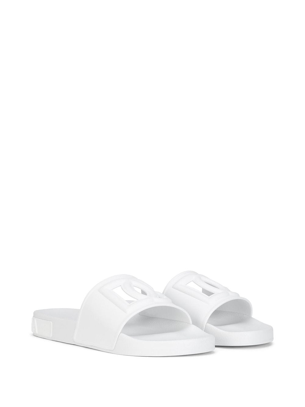 Shop Dolce & Gabbana Dg Millenials Beach Slides In White