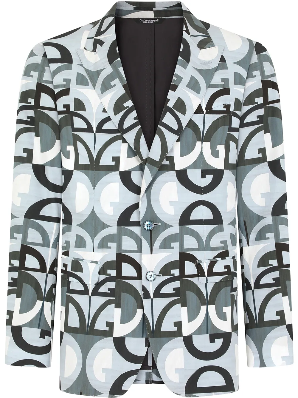 

Dolce & Gabbana blazer con logo DG y botones - Azul