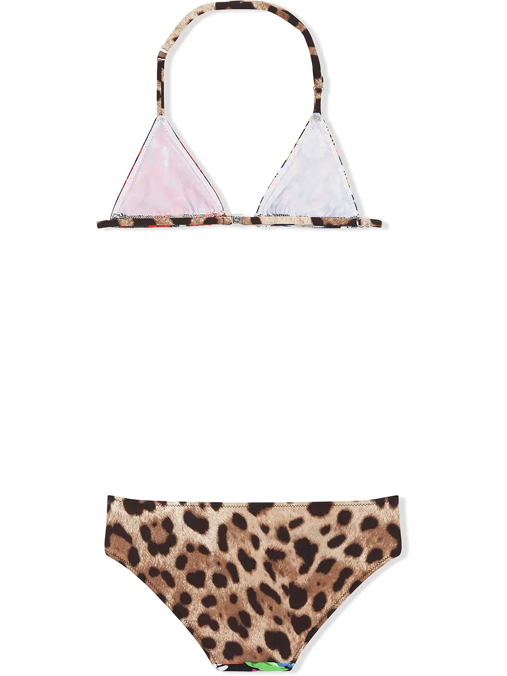 Dolce & Gabbana Kids Bikini met multi-print - Zwart