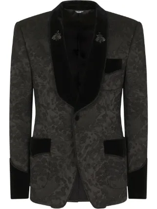 Dolce & Gabbana Jacquard Tuxedo Jacket | Black | FARFETCH CY