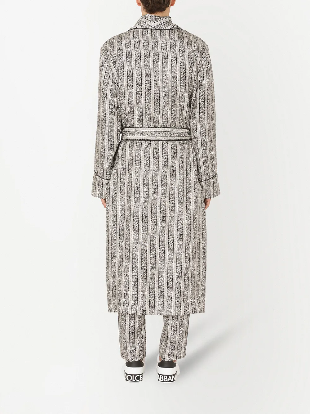 фото Dolce & gabbana полосатый халат с поясом