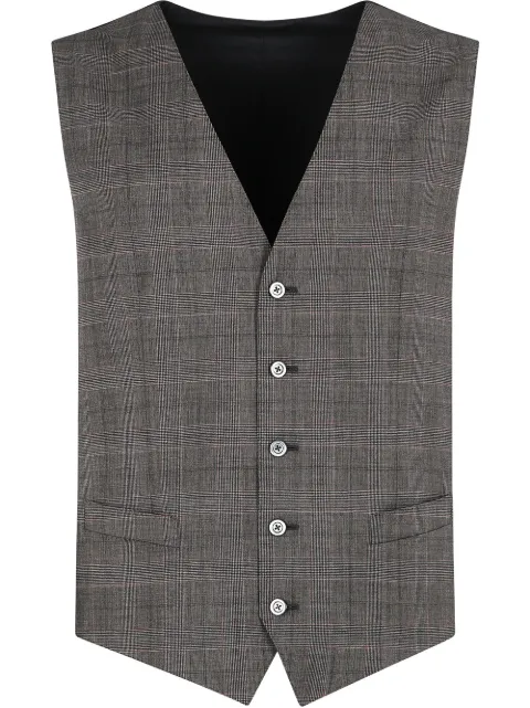 Dolce & Gabbana glen-plaid wool waistcoat