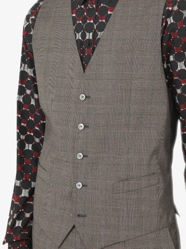 Plaid discount waistcoat mens