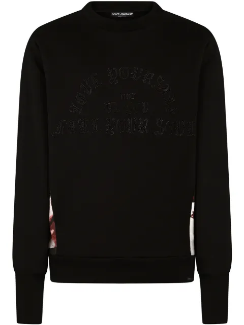 Dolce & Gabbana contrasting panel cotton sweatshirt