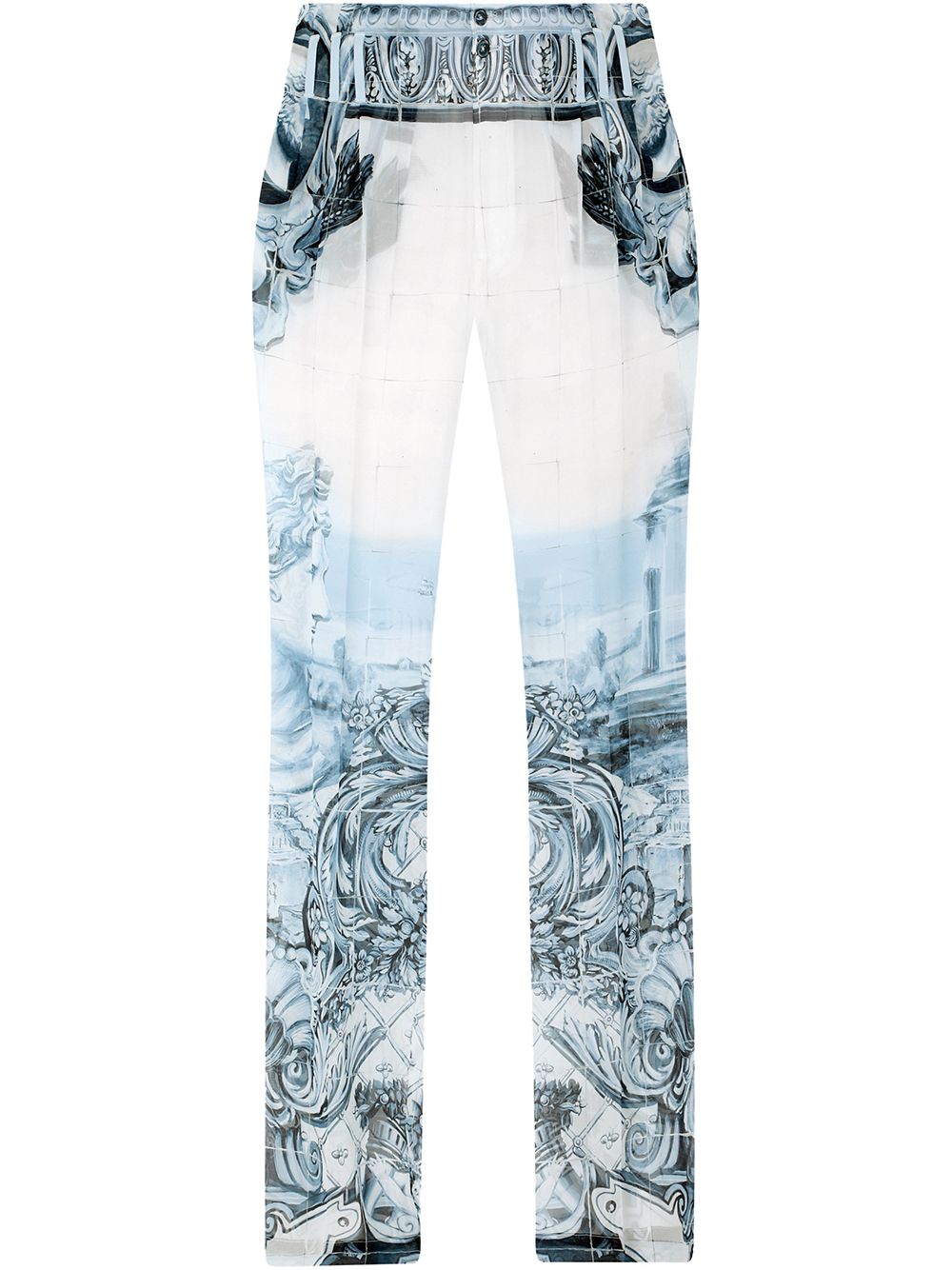 

Dolce & Gabbana pantalones con motivo en jacquard - Blanco