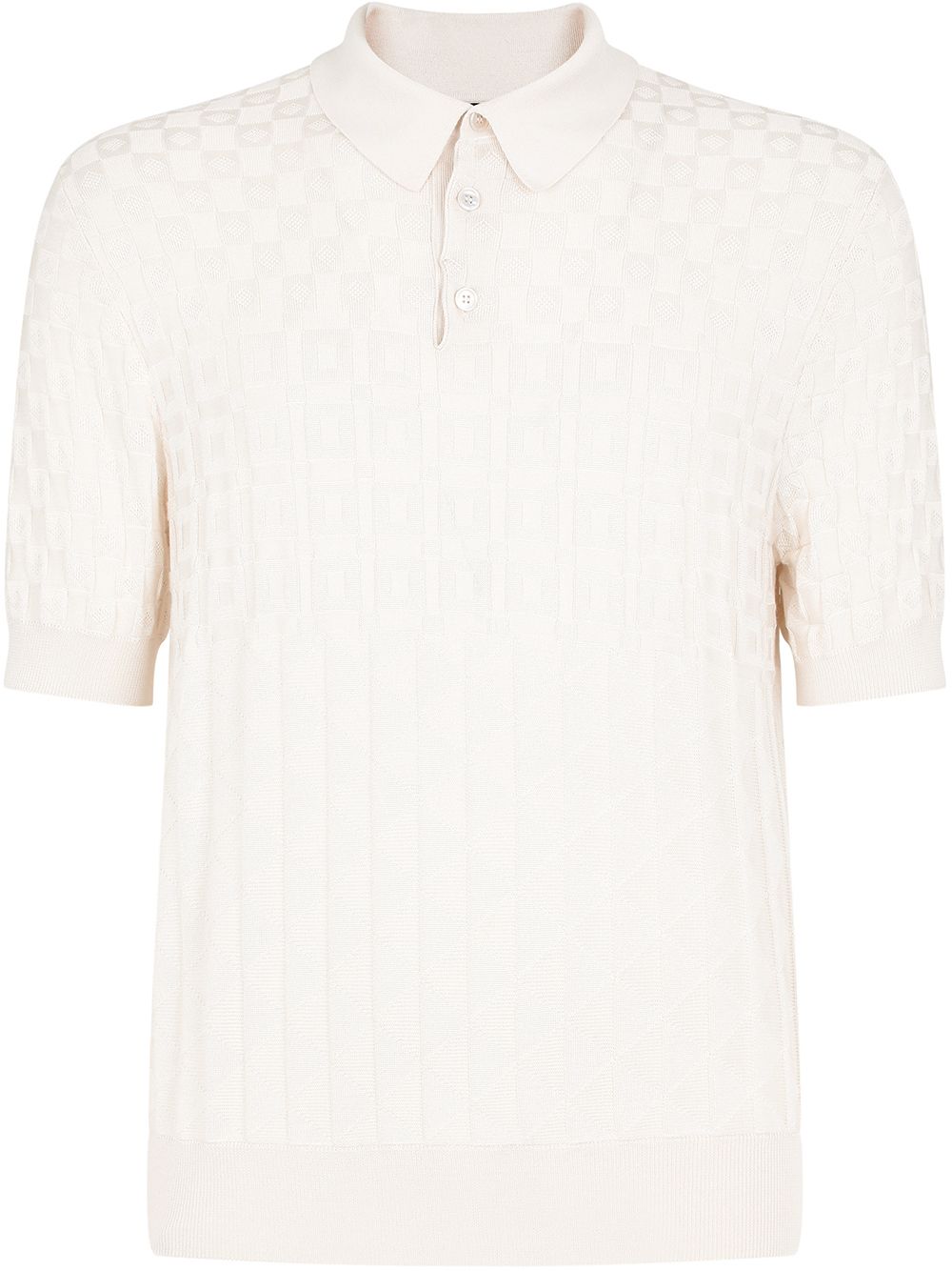 

Dolce & Gabbana playera tipo polo en jacquard - Blanco