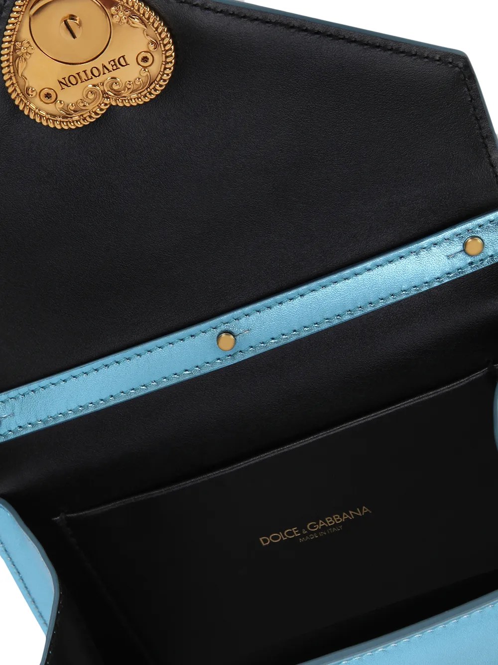 фото Dolce & gabbana сумка через плечо devotion с эффектом металлик