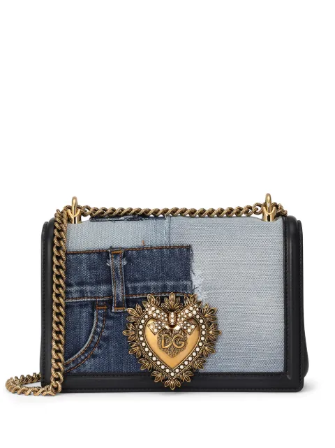 Dolce & Gabbana Bolsa tiracolo jeans Devotion média