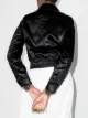 Saint Laurent Jaqueta bomber cropped de cetim