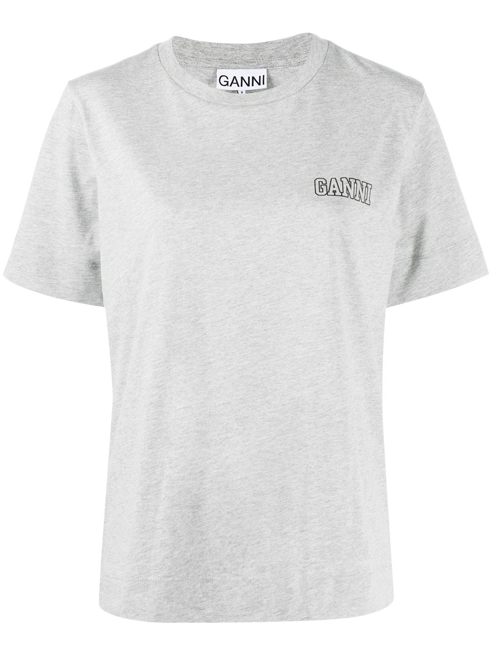 

GANNI playera con logo - Gris