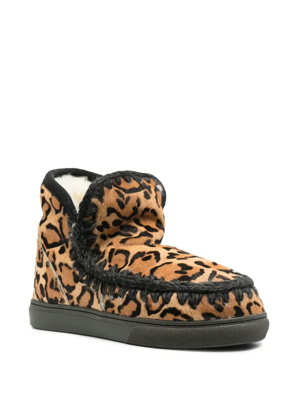 mou leopard print boots