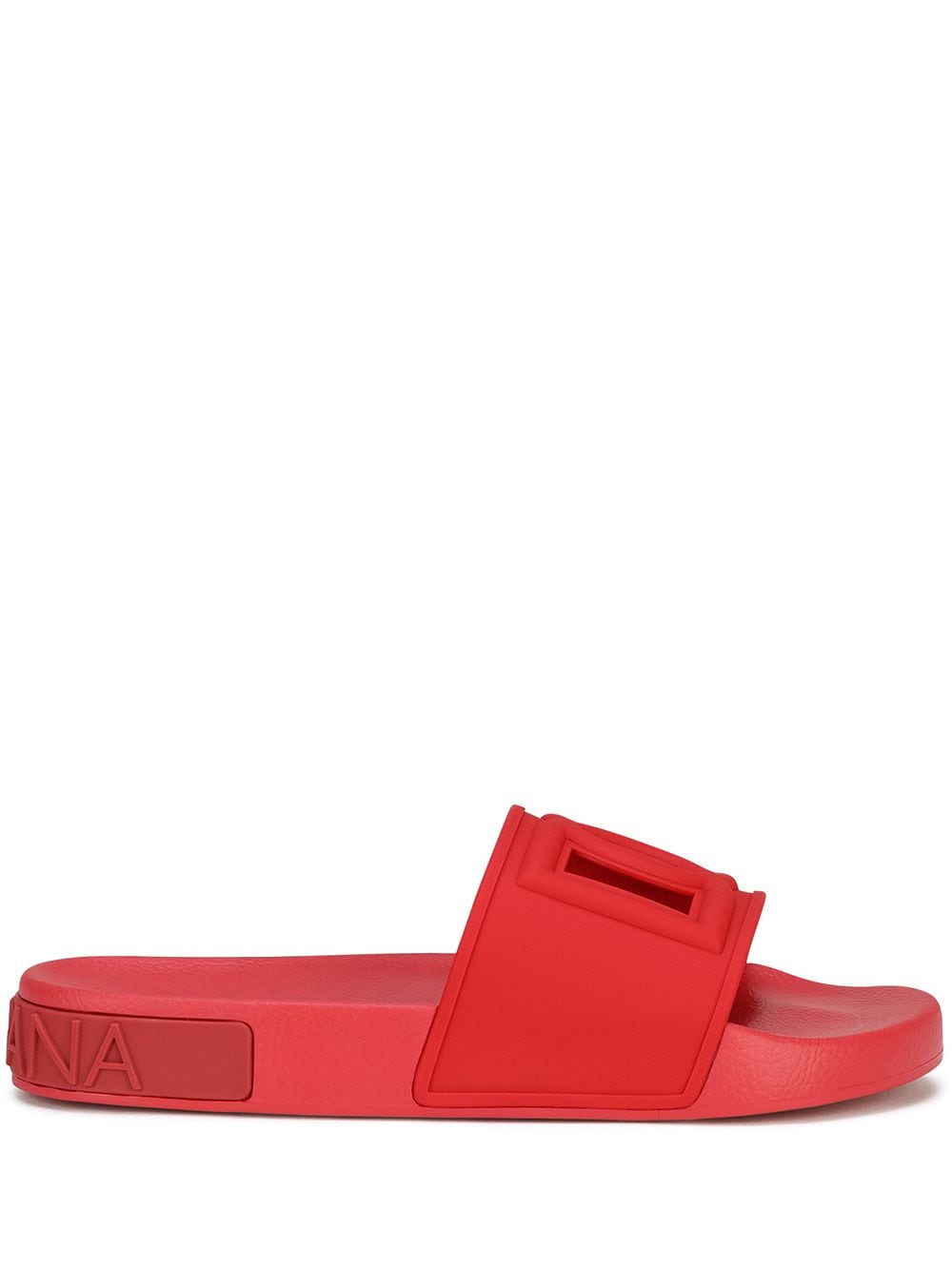 

Dolce & Gabbana sandalias con logo en relieve - Rojo