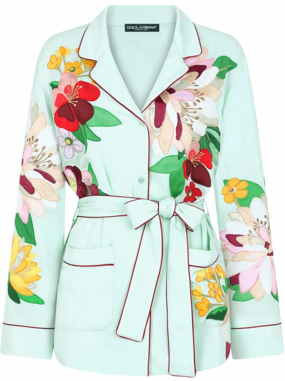 Dolce & Gabbana Top met bloemenprint Blauw