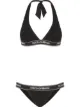 Image 1 of Dolce & Gabbana halterneck logo-band bikini