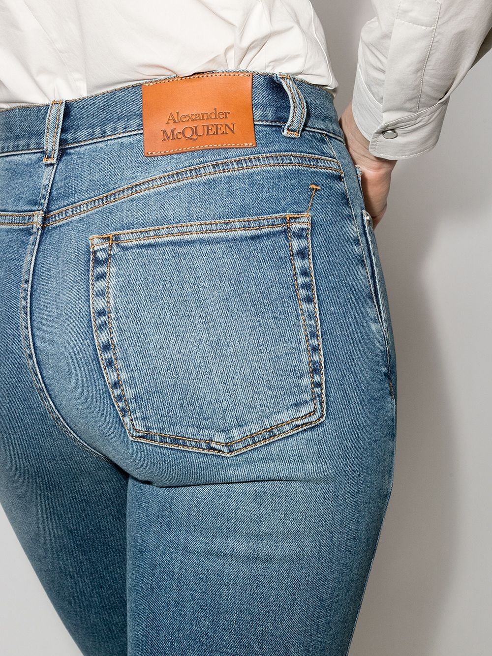 фото Alexander mcqueen джинсы скинни с завышенной талией