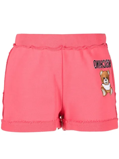 Moschino logo-embroidered jersey shorts