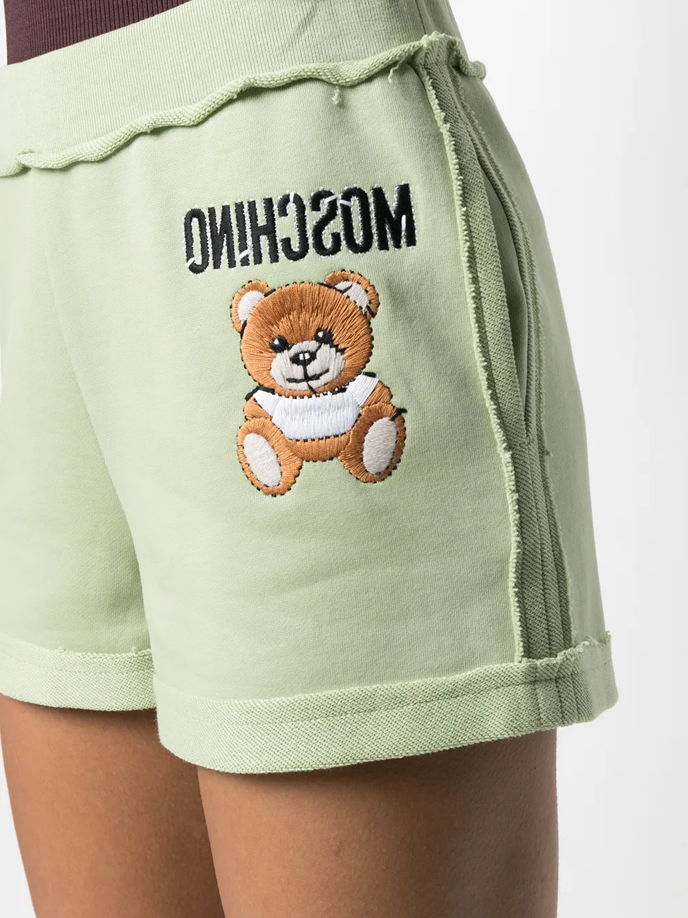 фото Moschino спортивные шорты с вышивкой teddy bear