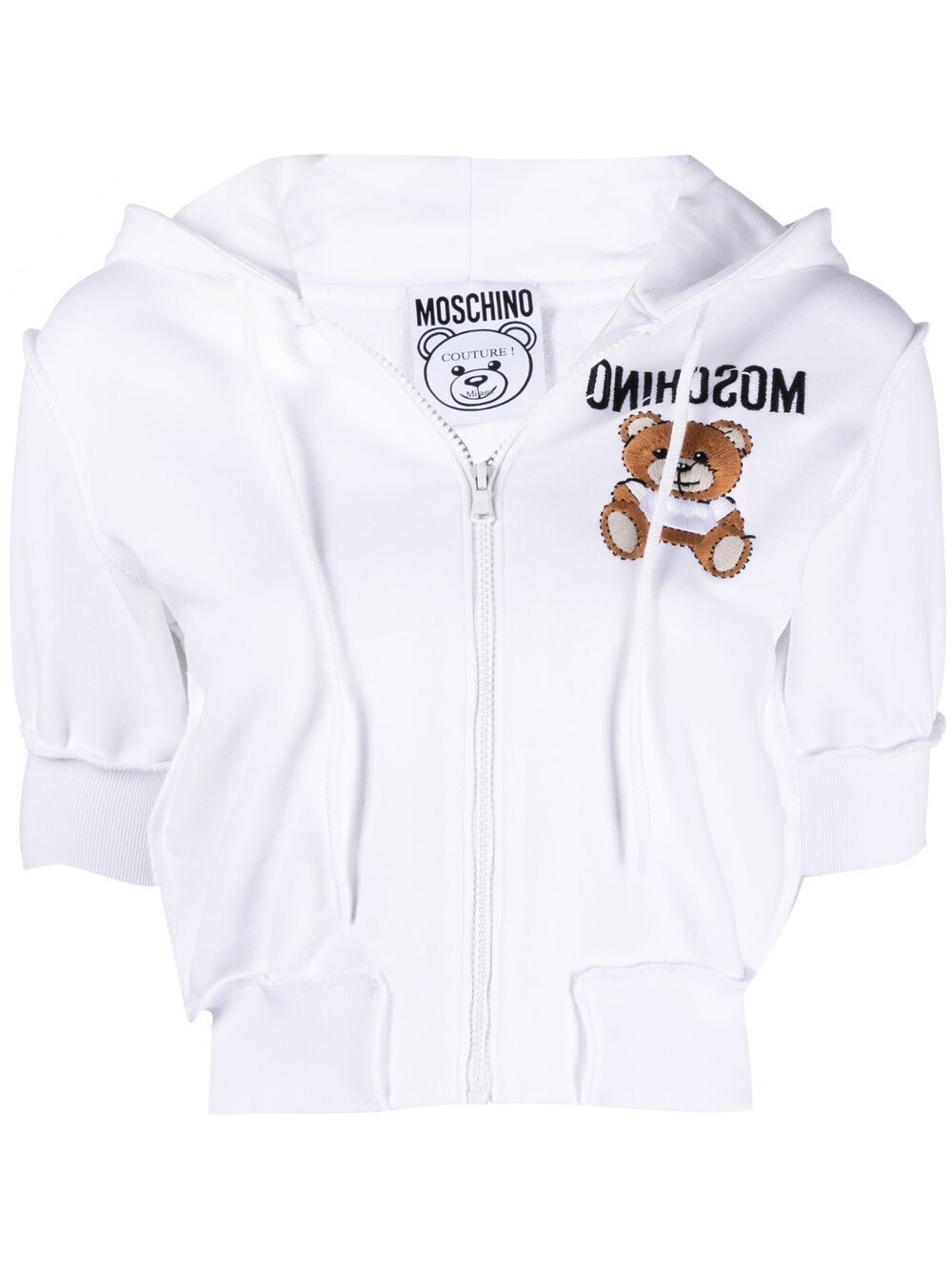 фото Moschino укороченное худи teddy bear на молнии