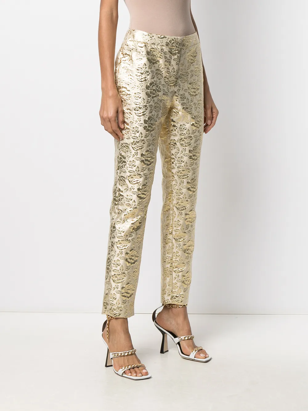 фото Moschino жаккардовые брюки кроя слим