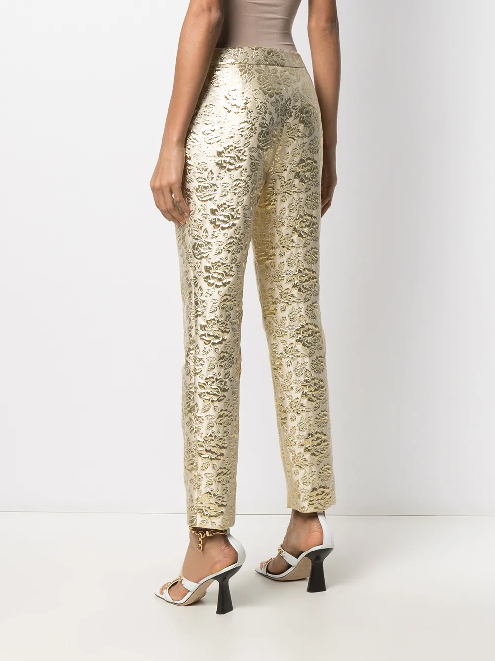 фото Moschino жаккардовые брюки кроя слим