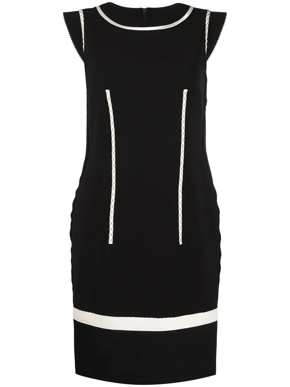 

Moschino vestido ajustado con detalle de rayas - Negro