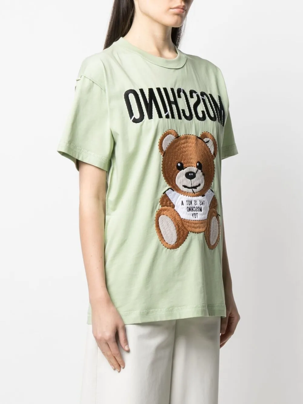фото Moschino футболка с нашивкой teddy bear